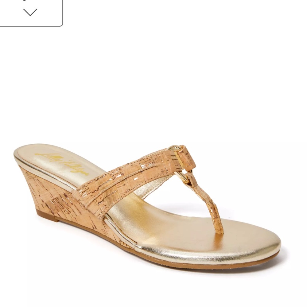 Lilly Pulitzer McKim Wedge Sandal in Natural size 8